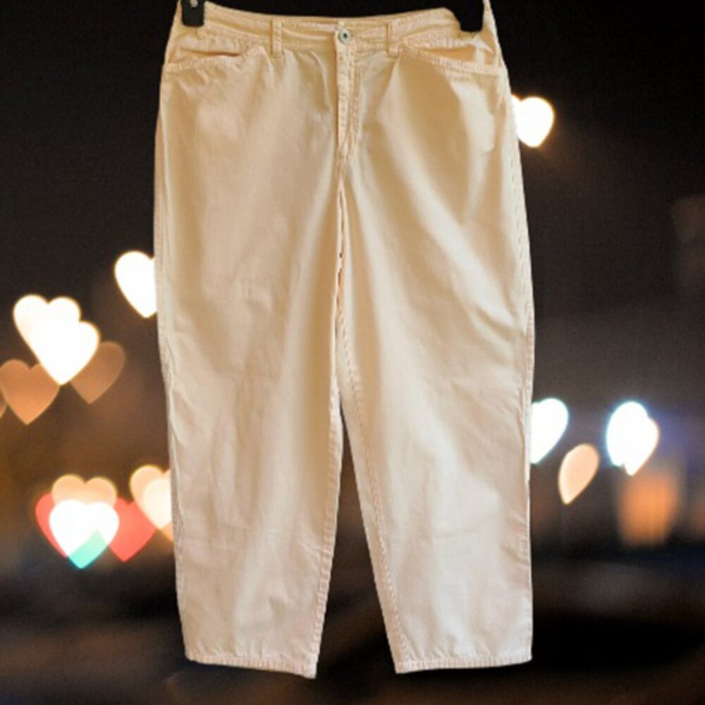 Liz Claiborne Women's Size 14 Summer Light Weight Pants Straight Leg Peach